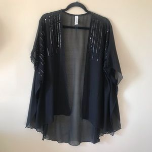 Black sequins cardigan